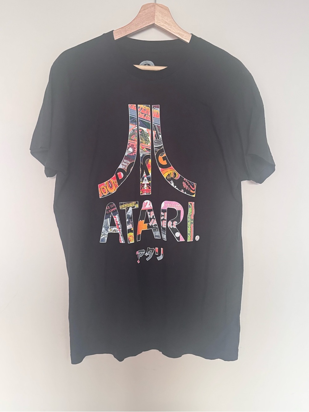 Atari Black T-Shirt with Colourful Classic Graphic Logo